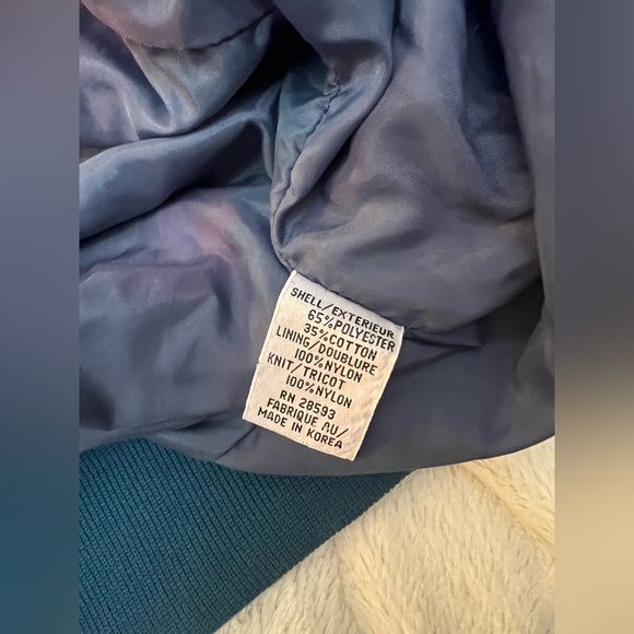 ☮️ Vintage 1980’s Members Only Teal Racer Jacket – Rainbow Tag - Made in Korea - Picture 6 of 7